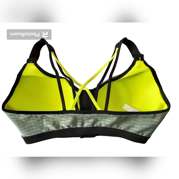 Victoria's secret sport green black bra closure front racerback size 34D - Picture 7 of 12